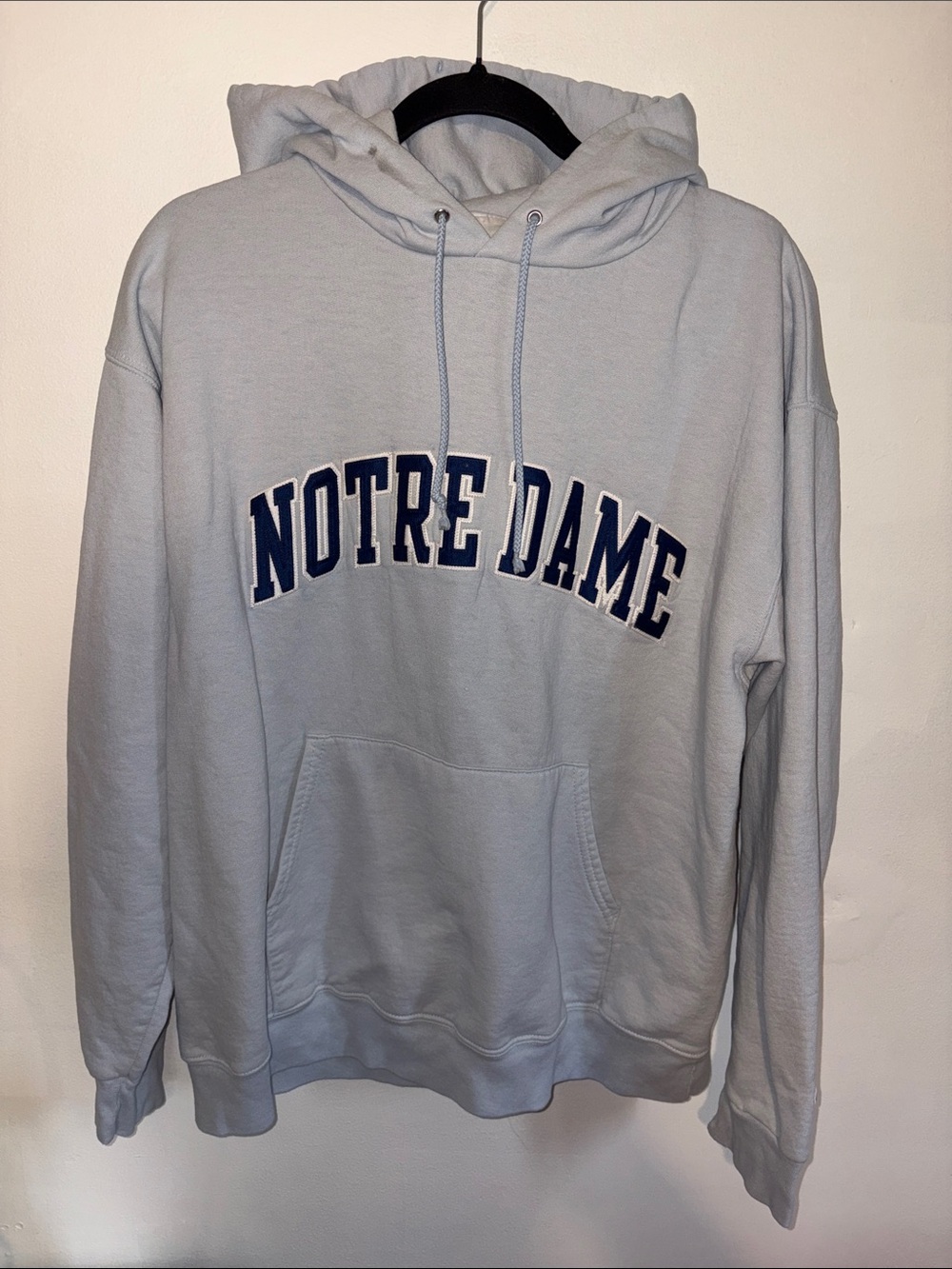 Champion Light Gray Notre Dame Pullover Hoodie